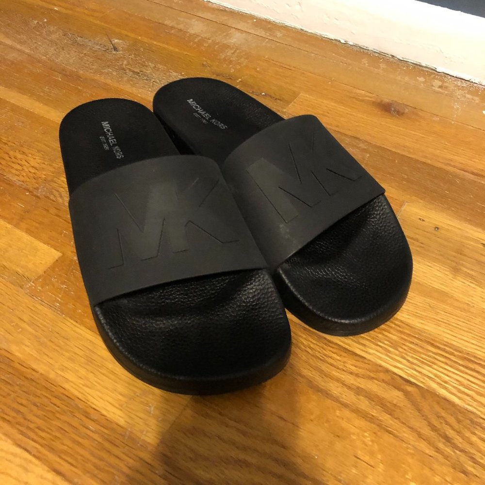 Mens Michael Kors Rubber Slide Style Sandals